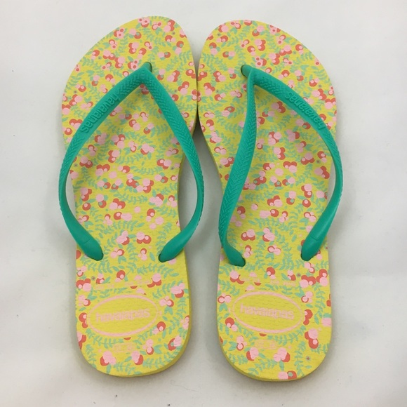 havaianas yellow green